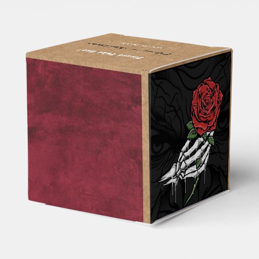 Rose Gothic Wedding Geschenkschachtel (Rückseite)