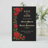 Rose Gothic Wedding Save the Date (Stehend Vorderseite)