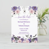 Rose gotisch-romantisch zwischen Hochzeit Save The Date (Stehend Vorderseite)