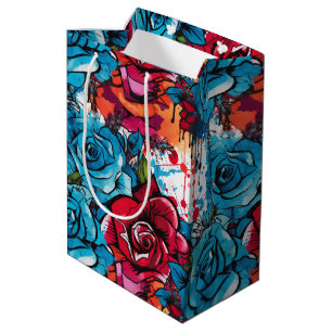 Rose Graffiti Urban Streetwear Mittlere Geschenktüte