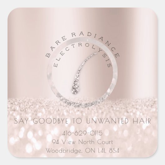 Rose Grau1 Quadratischer Aufkleber (Vorderseite)