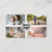 Rose & Grau Fotografy Fotos Logo Personalisiert Visitenkarte (Rückseite)