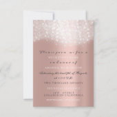 Rose Grau Glitzer Marble Confetti Elegantes VIP Einladung (Vorderseite)