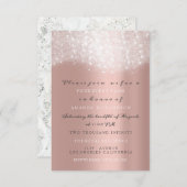 Rose Grau Glitzer Marble Confetti Elegantes VIP Einladung (Vorne/Hinten)