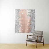 Rose Grau Silver Tropfen Fensterdekor Medium Wandteppich (Beispiel)