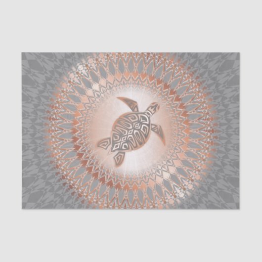 Rose Grauschildkröte und Mandala Seidenpapier (Vorderseite)