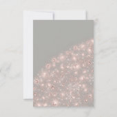 Rose Gray Glitzer Brautparty Geburtstag Sweet Einladung (Rückseite)