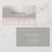 Rose Gray Glitzer Makeup Artist Event Planner Terminkarte (Vorne/Hinten)