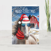 Rose Gray Horse Funny MARE Weihnachten (Vorderseite)