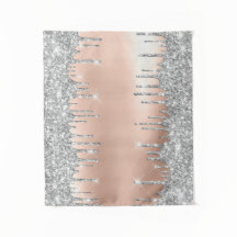 Rose Gray Silver Tropfen Fensterdekoration Small2