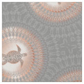Rose Gray Turtle Elegante Küste Stoff (Nahaufnahme)