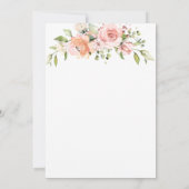 Rose Green Foliage Cross Erste Kommune Einladung (Rückseite)