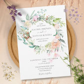 Rose Greenery Blumenzeremonie Einladung