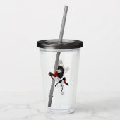 Rose Grosbeak Kardinal Bird gezüchtet Acryltrinkbecher (Rückseite)