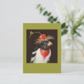 Rose-Grosbeak Postkarte (Stehend Vorderseite)