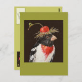 Rose-Grosbeak Postkarte (Vorne/Hinten)