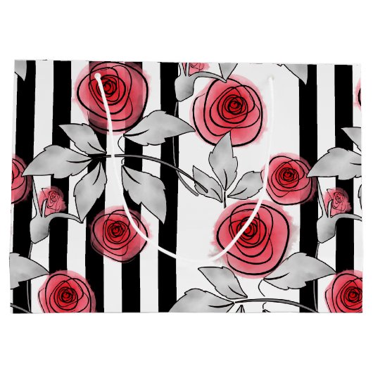 Rose Große Geschenktüte (Rückseite)