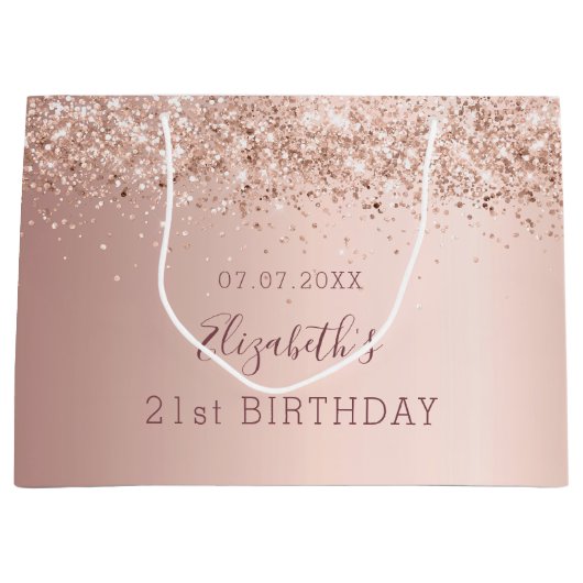 Rose Große Geschenktüte (Vorderseite)