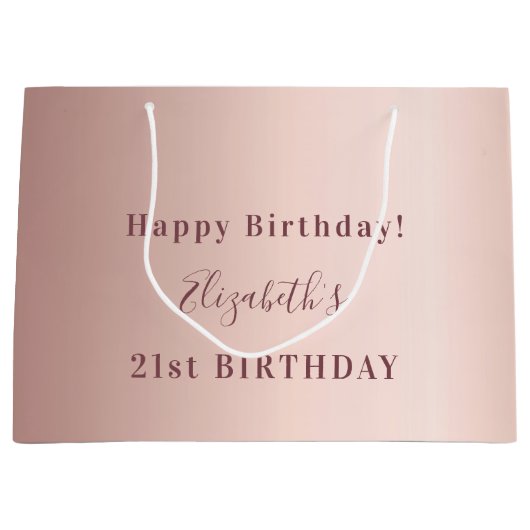 Rose Große Geschenktüte (Vorderseite)