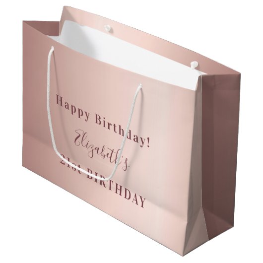 Rose Große Geschenktüte (Vorderseite Schrägansicht)