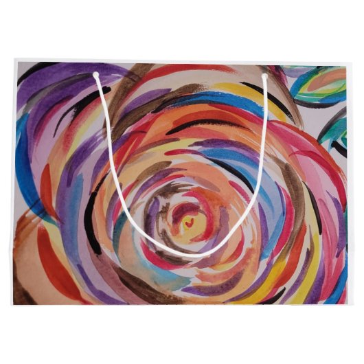 Rose Große Geschenktüte (Rückseite)