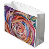 Rose Große Geschenktüte (Rückseite Schrägansicht)