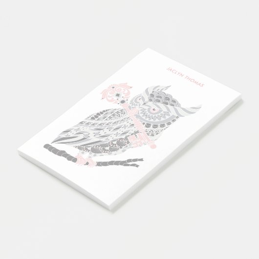 Rose Große Hornschale Personalisiert Post-it Klebezettel (angewinkelt)