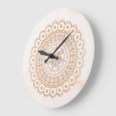 Rose Große Wanduhr (Winkel)
