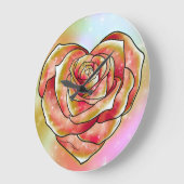 Rose Große Wanduhr (Winkel)