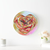 Rose Große Wanduhr (Zuhause)