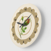 Rose Große Wanduhr (Winkel)