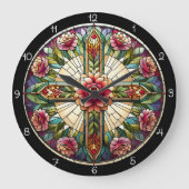 Rose Große Wanduhr (Vorderseite)