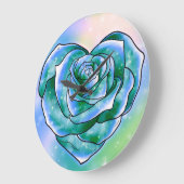 Rose Große Wanduhr (Winkel)