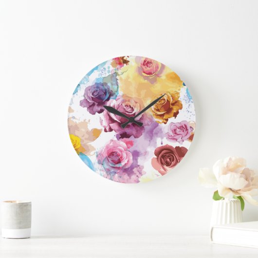 Rose Große Wanduhr (Zuhause)