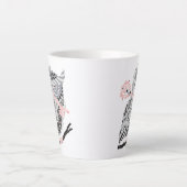 Rose Großes Horned Owl Latte Tasse (Vorderseite)