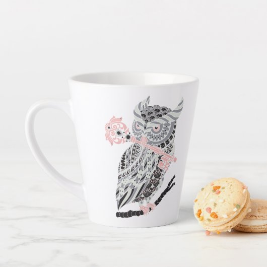Rose Großes Horned Owl Latte Tasse (Beispiel)