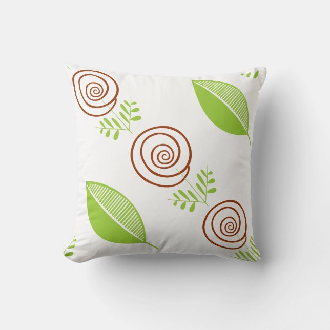 Rose grün kissen (Vorderseite)