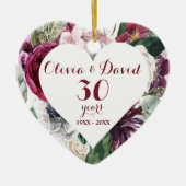 Rose Grüne 30 Jubiläum Keramik Ornament (Vorne)