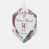 Rose Grüne 30 Jubiläum Keramik Ornament (Vorderseite Links)