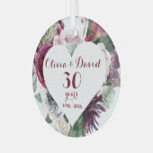 Rose Grüne 30 Jubiläum Keramik Ornament Aus Glas (Vorderseite links)