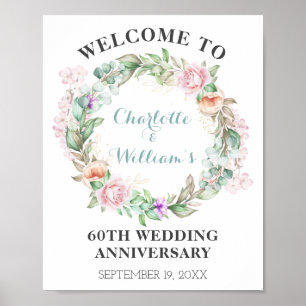 Rose Grüne 60. Diamant Hochzeitstag Poster
