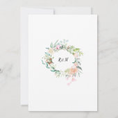 Rose Grüne Blumenzwiebelblume Einladung (Rückseite)