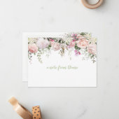 Rose Grüne Mitteilungskarten (Vorderseite/Rückseite Beispiel)