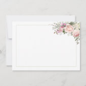 Rose Grüne Mitteilungskarten (Rückseite)