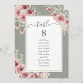 Rose Grüne Tischnummer (Vorne/Hinten)