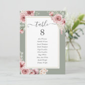 Rose Grüne Tischnummer (Stehend Vorderseite)