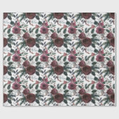 Rose Grüner Kiefer und Heiliger Pinien Geschenkpapier (Flach)