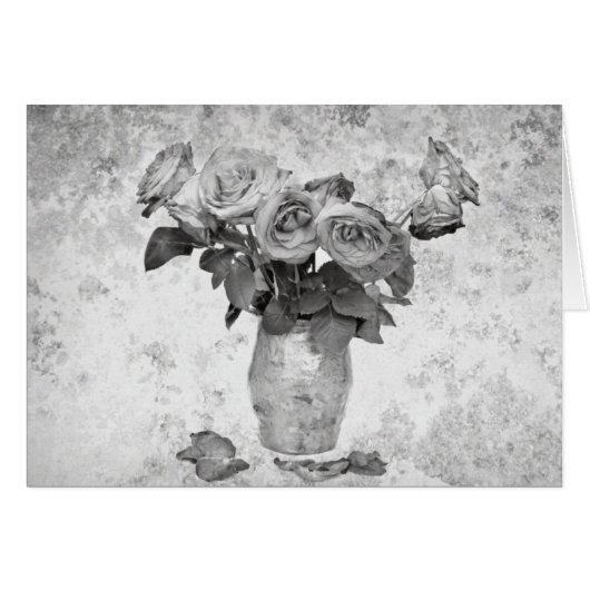 Rose Grußkarte (Vorderseite (Horizontal))