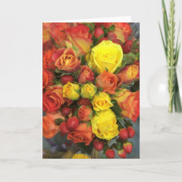 Rose-Grußkarte fallen Karte