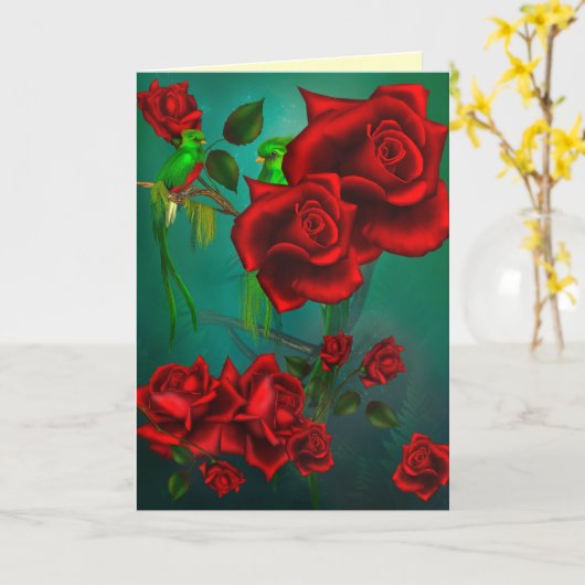 Rose Grußkarte Karte (Gelbe Blume)